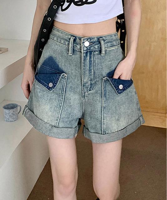 送料無料 新品 ロールアップ デニムショートパンツ 美脚 < 女性ファッション  送料無料 新品 ロールアップ デニムショートパンツ 美脚  < 女性ファッションの