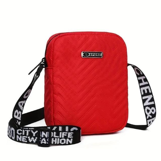 爆ヤス価格690円★ユニセックス クロスボディバッグ 調節可能ストラップ付き -コンパクトな日常使いパース、ジッパークロージャー赤 < 女性ファッション 爆ヤス価格690円★ユニセックス クロスボディバッグ 調節可能ストラップ付き -コンパクトな日常使いパース、ジッパークロージャー赤 < 女性ファッションの