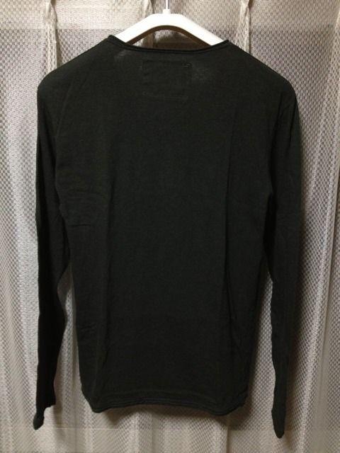 ビームス ユーズド加工 無地 長袖Tシャツ ロンT カットソー Sサイズ 黒グレー 日本製 < ブランド  ビームス ユーズド加工 無地 長袖Tシャツ ロンT カットソー Sサイズ 黒グレー 日本製 < ブランドの