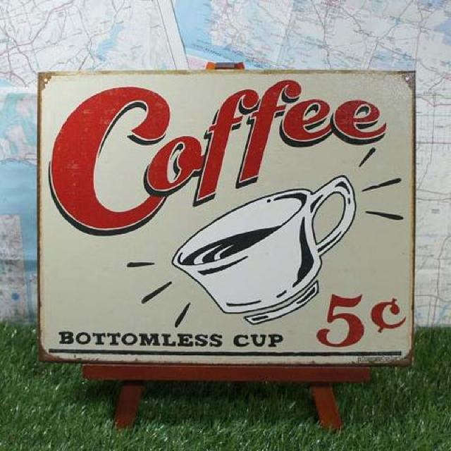 新品【ブリキ看板】Coffee/コーヒー Bottomless Cup 5¢ < ホビー  新品【ブリキ看板】Coffee/コーヒー Bottomless Cup 5¢  < ホビーの