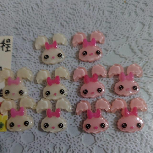 可愛いウサギさんパーツ2色10個(ラメタイプ) < 香水/コスメ/ネイル  可愛いウサギさんパーツ2色10個(ラメタイプ) < 香水/コスメ/ネイルの