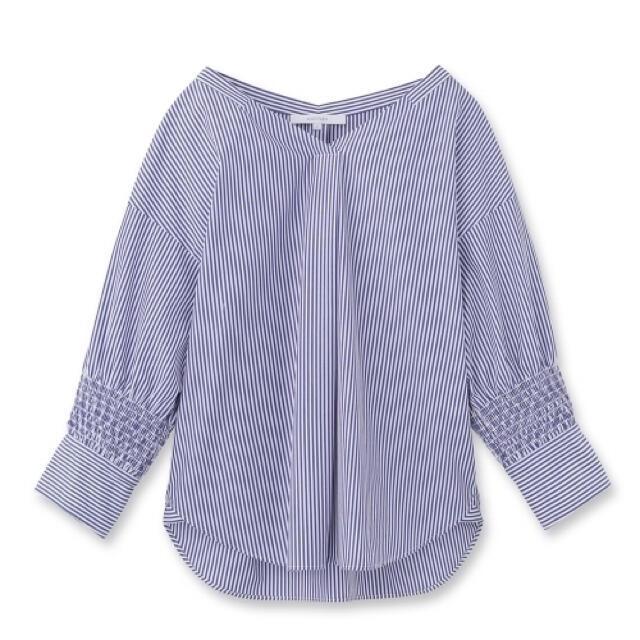 untitled シャーリング袖ストライプシャツ < ブランド  untitled シャーリング袖ストライプシャツ < ブランドの