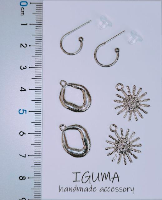 ハンドメイド シルバーフープピアス 3way  サージカルステンレス < 女性ファッション  ハンドメイド シルバーフープピアス 3way  サージカルステンレス < 女性ファッションの