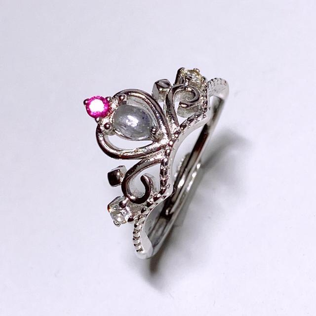 タンザナイト×ピジョンブラッドルビー フリーサイズリング < 女性アクセサリー/時計  タンザナイト×ピジョンブラッドルビー フリーサイズリング < 女性アクセサリー/時計の