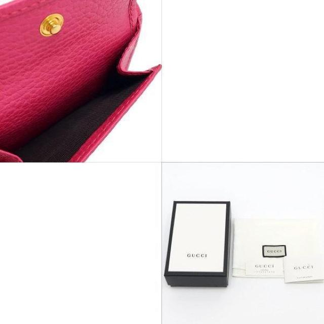 ◆ 本物 新品同様 ◆ GUCCI グッチ スモール 3つ折り財布 コンパクト レザー ピンク 保存袋 箱 人気 523277 < ブランド  ◆ 本物 新品同様 ◆ GUCCI グッチ スモール 3つ折り財布 コンパクト レザー ピンク 保存袋 箱 人気 523277 < ブランドの