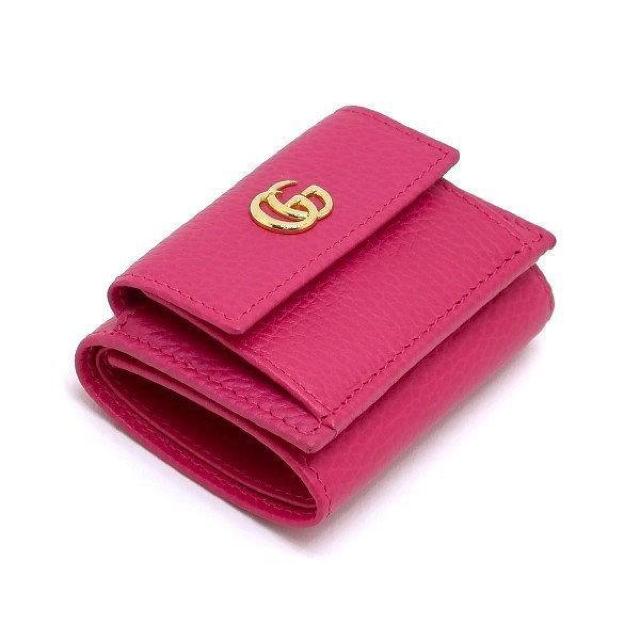 ◆ 本物 新品同様 ◆ GUCCI グッチ スモール 3つ折り財布 コンパクト レザー ピンク 保存袋 箱 人気 523277 < ブランド  ◆ 本物 新品同様 ◆ GUCCI グッチ スモール 3つ折り財布 コンパクト レザー ピンク 保存袋 箱 人気 523277 < ブランドの