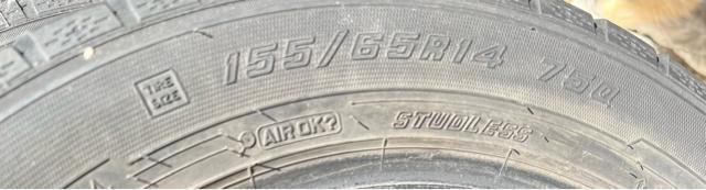 155/65R 14 �O�b�h�C���[ �A�C�X�i�r�V �X�^�b�h���X�^�C�� ���[�u �y������ �k�C�� �^�C�� 4�{ �� ������/�o�C�N