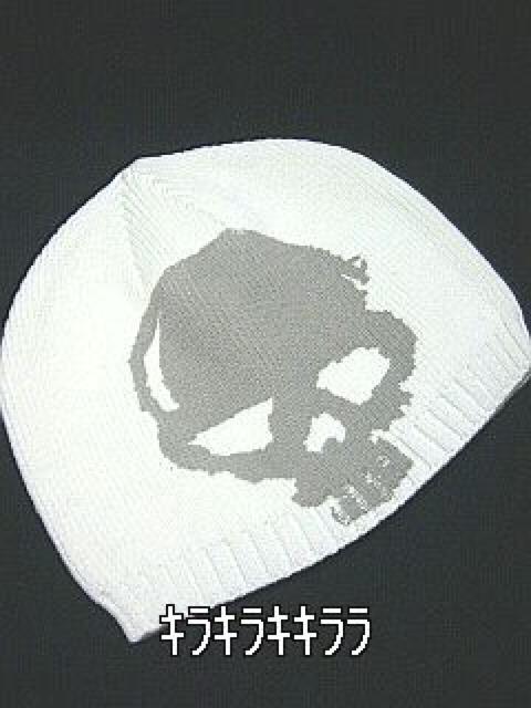 《New》冬のマストアイテム<男女OK>スカル★ニット帽/ホワイト < 男性ファッション 《New》冬のマストアイテム<男女OK>スカル★ニット帽/ホワイト < 男性ファッションの