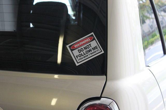 WARNING DO NOT FOLLOW ME ステッカー < 自動車/バイク WARNING DO NOT FOLLOW ME ステッカー < 自動車/バイク