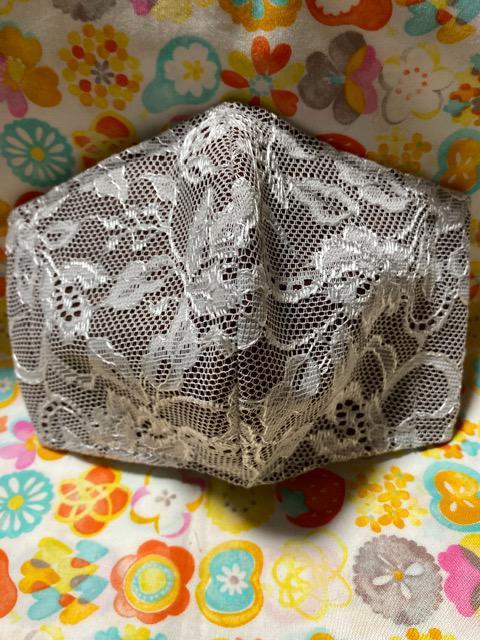 HMオシャレマスク 花柄レース地×茶色 < ペット/手芸/園芸  HMオシャレマスク 花柄レース地×茶色  < ペット/手芸/園芸の