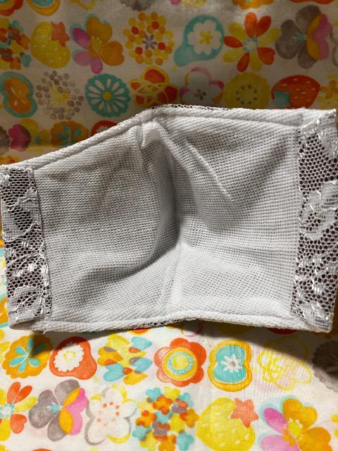 HMオシャレマスク 花柄レース地×茶色 < ペット/手芸/園芸  HMオシャレマスク 花柄レース地×茶色 < ペット/手芸/園芸の