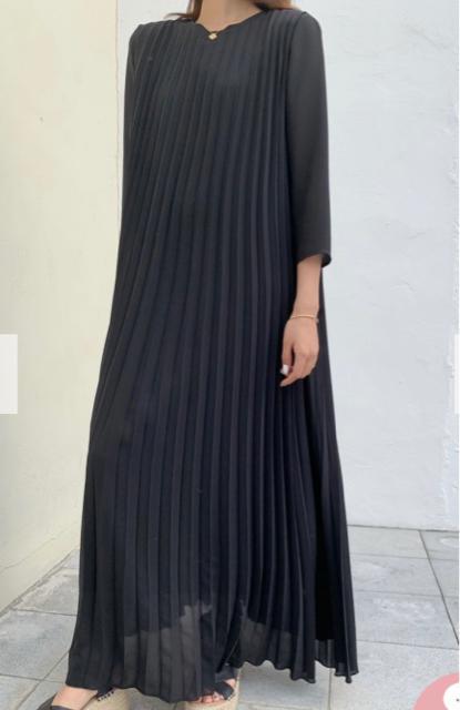 birthdaybashBBバースデーバッシュクルーネックロングプリーツドレスLSサイズシアーマキシロングワンピースブラック黒 < 女性ファッション birthdaybashBBバースデーバッシュクルーネックロングプリーツドレスLSサイズシアーマキシロングワンピースブラック黒 < 女性ファッションの