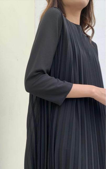 birthdaybashBBバースデーバッシュクルーネックロングプリーツドレスLSサイズシアーマキシロングワンピースブラック黒 < 女性ファッション birthdaybashBBバースデーバッシュクルーネックロングプリーツドレスLSサイズシアーマキシロングワンピースブラック黒 < 女性ファッションの