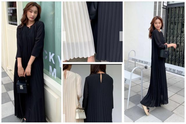 birthdaybashBBバースデーバッシュクルーネックロングプリーツドレスLSサイズシアーマキシロングワンピースブラック黒 < 女性ファッション birthdaybashBBバースデーバッシュクルーネックロングプリーツドレスLSサイズシアーマキシロングワンピースブラック黒 < 女性ファッションの