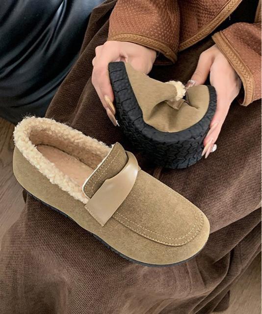 送料無料 新品 ファーモカシンシューズ レディース裏起毛 < 女性ファッション  送料無料 新品 ファーモカシンシューズ レディース裏起毛 < 女性ファッションの