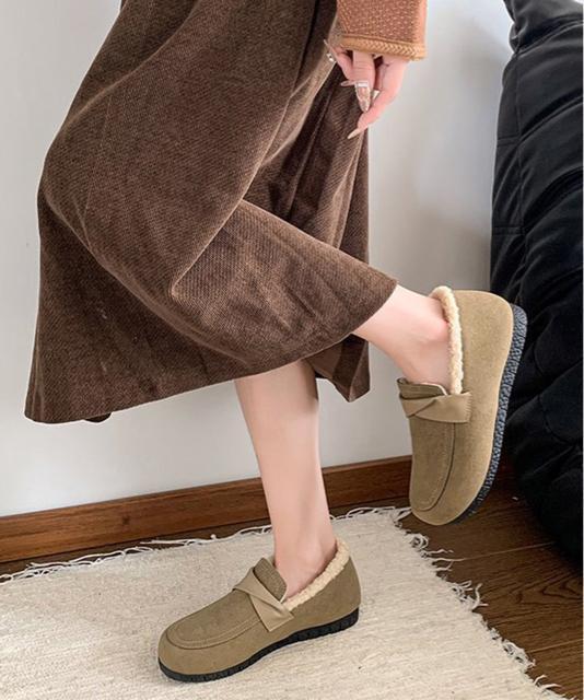 送料無料 新品 ファーモカシンシューズ レディース裏起毛 < 女性ファッション  送料無料 新品 ファーモカシンシューズ レディース裏起毛 < 女性ファッションの