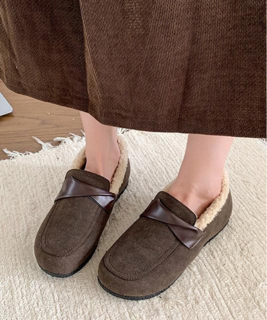 送料無料 新品 ファーモカシンシューズ レディース裏起毛 < 女性ファッション  送料無料 新品 ファーモカシンシューズ レディース裏起毛 < 女性ファッションの