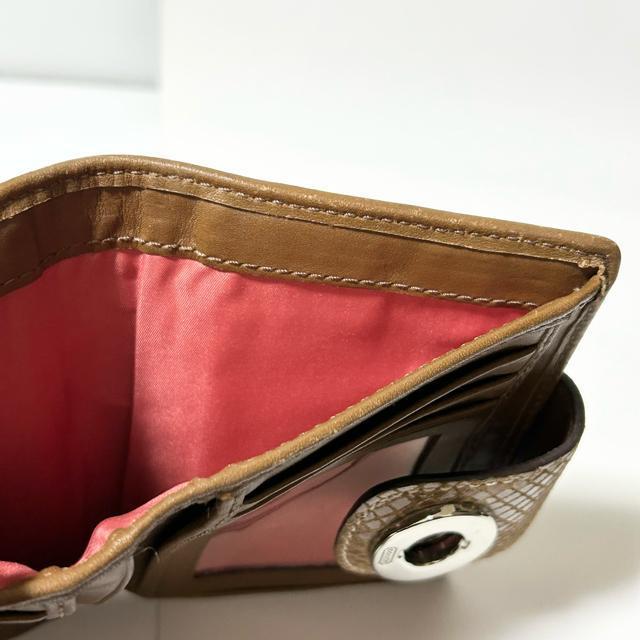 COACH コーチ シグネチャー 二つ折り ターンロック 財布 キャンバス レザー ベージュ ブラウン < ブランド COACH コーチ シグネチャー 二つ折り ターンロック 財布 キャンバス レザー ベージュ ブラウン < ブランドの