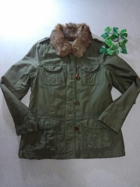*PAR ICI* ラビットフアー付 カーキ ジャケット F < ブランド *PAR ICI* ラビットフアー付 カーキ ジャケット F < ブランドの