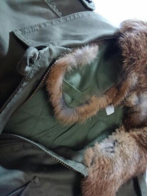 *PAR ICI* ラビットフアー付 カーキ ジャケット F < ブランド *PAR ICI* ラビットフアー付 カーキ ジャケット F < ブランドの