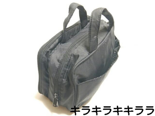 ●大容量★仕切りポケットたくさん求Eブラシも収納可能・便利なコスメポーチ(ミニバッグ型)<ブラック> < 女性ファッション ●大容量★仕切りポケットたくさん求Eブラシも収納可能・便利なコスメポーチ(ミニバッグ型)<ブラック> < 女性ファッションの