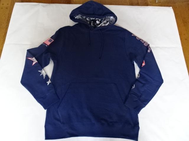 ボルコム x TEAM USAスノーボード プルオーバーパーカーUS S 紺 < 男性ファッション  ボルコム x TEAM USAスノーボード プルオーバーパーカーUS S 紺 < 男性ファッションの