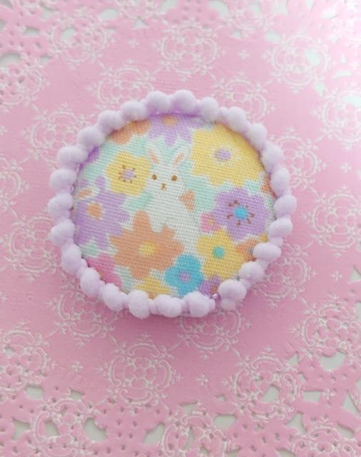 ハンドメイド♪くるみボタンマグネット『お花畑うさぎ』B < ペット/手芸/園芸 ハンドメイド♪くるみボタンマグネット『お花畑うさぎ』B < ペット/手芸/園芸の