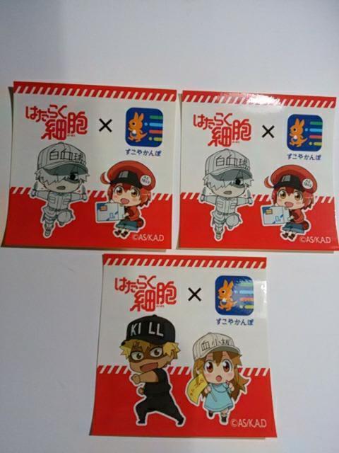 はたらく細胞×すこやかんぽステッカー3枚 シール < インテリア/ライフ  はたらく細胞×すこやかんぽステッカー3枚 シール  < インテリア/ライフの