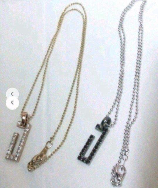 SILVER シルバー ブラック&クリア ストーン ペア ペンダント トップ 2点 < 女性アクセサリー/時計  SILVER シルバー ブラック&クリア ストーン ペア ペンダント トップ 2点 < 女性アクセサリー/時計の
