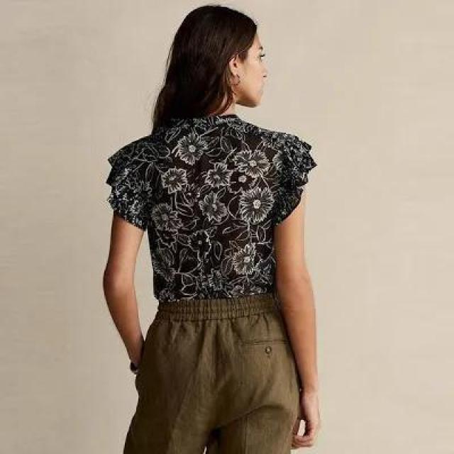 美品【POLO RALPH LAUREN】 フローラル クレープ ブラウス S < ブランド 美品【POLO RALPH LAUREN】 フローラル クレープ ブラウス S < ブランドの