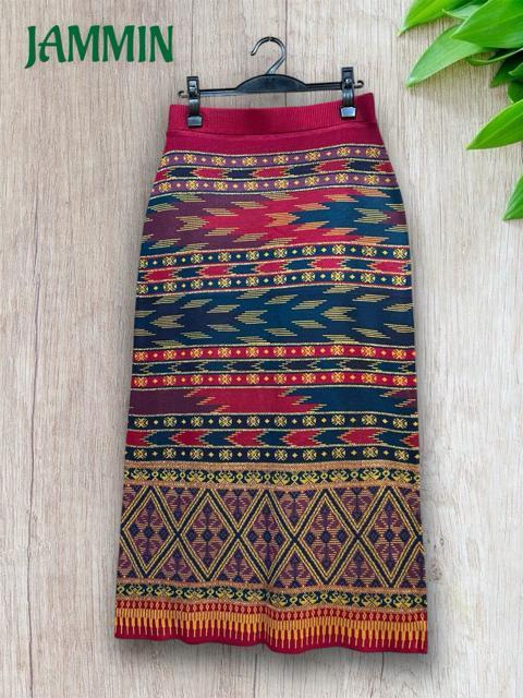 アジアン柄ニットスカート エスニック ヒッピー アジアン 個性派 ニットスカート < 女性ファッション アジアン柄ニットスカート エスニック ヒッピー アジアン 個性派 ニットスカート < 女性ファッションの