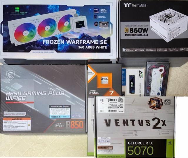 �y�������ȊO�V�i�z�Q�[�~���OPC Ryzen7 9800X3D RTX5070 SSD1TB ������32GB 850W �� PC�{��/���Ӌ@��� 