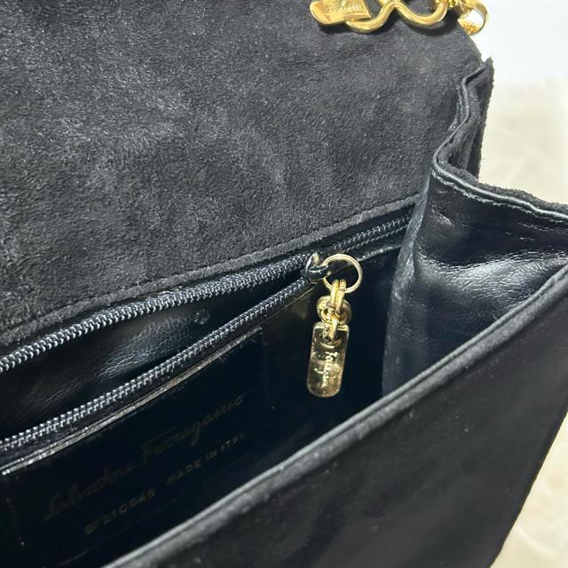 Salvatore Ferragamo BF210646 �h�J �X�G�[�h ���U�[ 2way �`�F�[�� �V�����_�[ �N���b�` �o�b�O �� �u�����h�� 