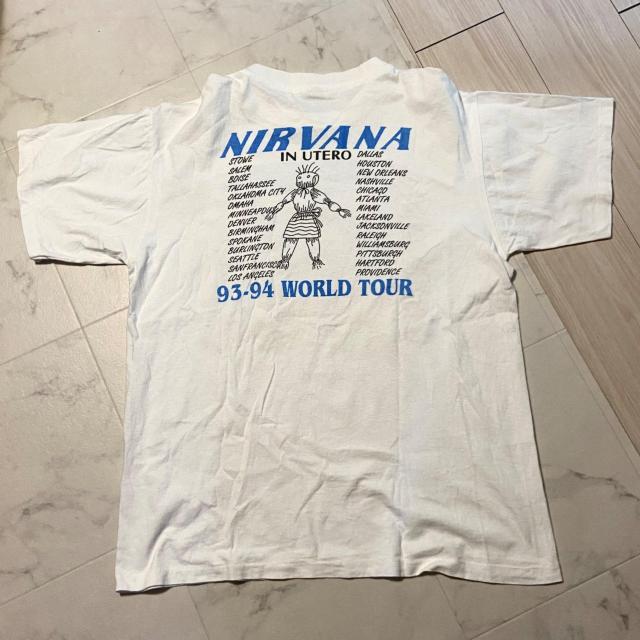 NIRVANA IN UTERO 93-94 WORLD TOUR Tシャツ XL バンドT vintage アメリカ製 < 男性ファッション NIRVANA IN UTERO 93-94 WORLD TOUR Tシャツ XL バンドT vintage アメリカ製 < 男性ファッションの