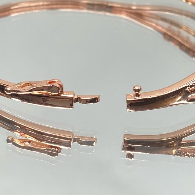 《No.457》宝石質トルマリン18石 ピンクゴールドバングル < 男性アクセサリー/時計  《No.457》宝石質トルマリン18石 ピンクゴールドバングル < 男性アクセサリー/時計の