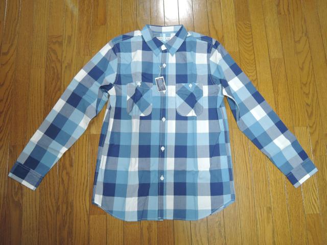 新品 ガイジンメイド GAIJIN MADE インディゴ染 チェックシャツ L 青系 長袖 薄手 ハリランHRM < ブランド 新品 ガイジンメイド GAIJIN MADE インディゴ染 チェックシャツ L 青系 長袖 薄手 ハリランHRM < ブランドの