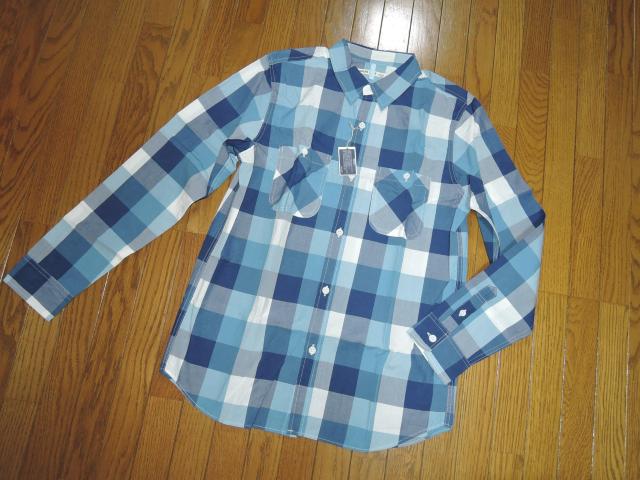 新品 ガイジンメイド GAIJIN MADE インディゴ染 チェックシャツ L 青系 長袖 薄手 ハリランHRM < ブランド 新品 ガイジンメイド GAIJIN MADE インディゴ染 チェックシャツ L 青系 長袖 薄手 ハリランHRM < ブランドの