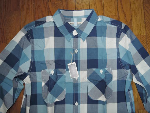 新品 ガイジンメイド GAIJIN MADE インディゴ染 チェックシャツ L 青系 長袖 薄手 ハリランHRM < ブランド 新品 ガイジンメイド GAIJIN MADE インディゴ染 チェックシャツ L 青系 長袖 薄手 ハリランHRM < ブランドの