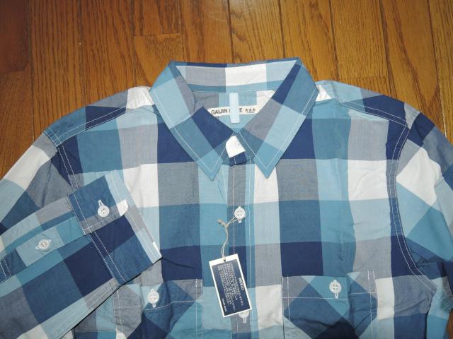 新品 ガイジンメイド GAIJIN MADE インディゴ染 チェックシャツ L 青系 長袖 薄手 ハリランHRM < ブランド 新品 ガイジンメイド GAIJIN MADE インディゴ染 チェックシャツ L 青系 長袖 薄手 ハリランHRM < ブランドの