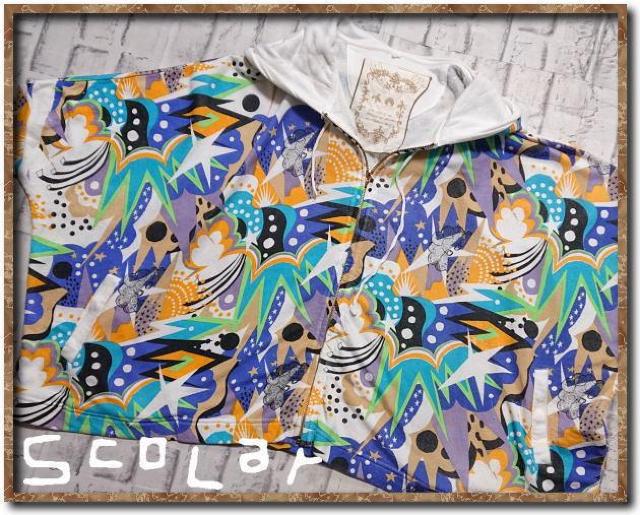 スカラー プリントジップパーカー 白☆やや難 < ブランド  スカラー プリントジップパーカー 白☆やや難  < ブランドの