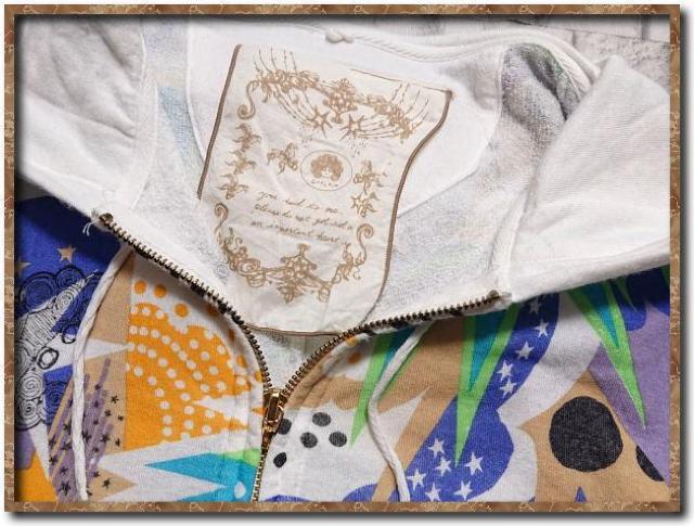 スカラー プリントジップパーカー 白☆やや難 < ブランド  スカラー プリントジップパーカー 白☆やや難 < ブランドの