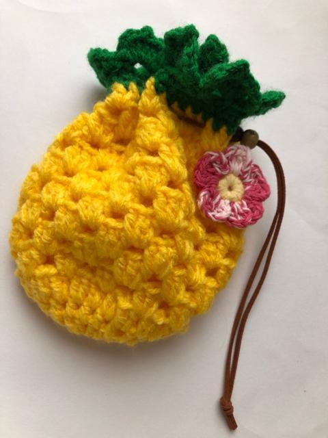 ハンドメイド ポーチ 完熟ころりんパイナップルポーチ < 女性ファッション  ハンドメイド ポーチ 完熟ころりんパイナップルポーチ < 女性ファッションの