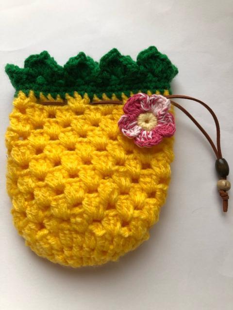 ハンドメイド ポーチ 完熟ころりんパイナップルポーチ < 女性ファッション  ハンドメイド ポーチ 完熟ころりんパイナップルポーチ < 女性ファッションの