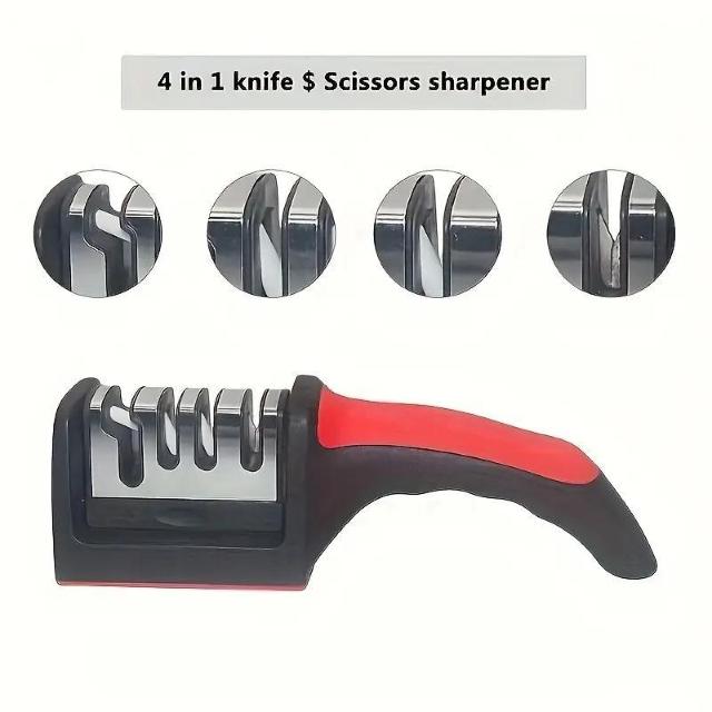 お試し価格490円★4段階 快適な赤と黒のハンドル付き高速セラミック研ぎツール、バッテリー不要、ナイフシャープナーホルダー < インテリア/ライフ  お試し価格490円★4段階 快適な赤と黒のハンドル付き高速セラミック研ぎツール、バッテリー不要、ナイフシャープナーホルダー < インテリア/ライフの