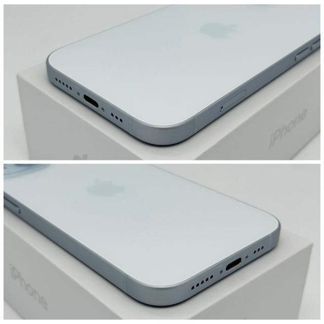 A 100% iPhone 15 128 GB SIMt[ u[ {  Ɠd/AV 