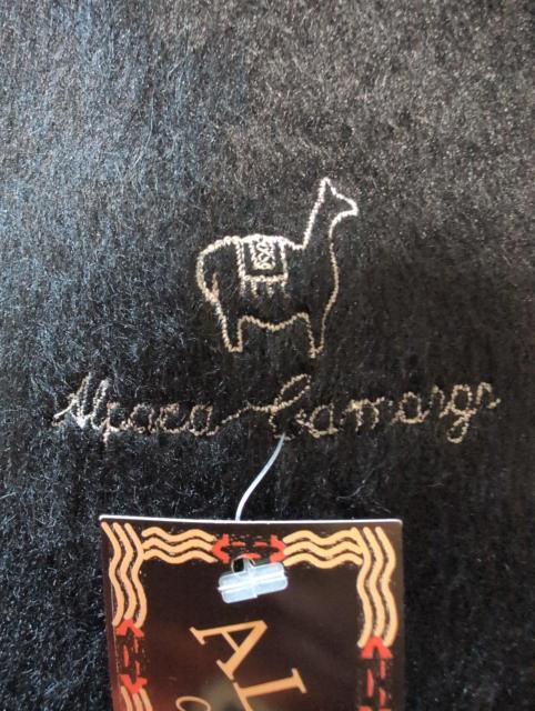 送料込!未使用タグ付き、アルパカのマフラー、黒 < 女性ファッション 送料込!未使用タグ付き、アルパカのマフラー、黒 < 女性ファッションの