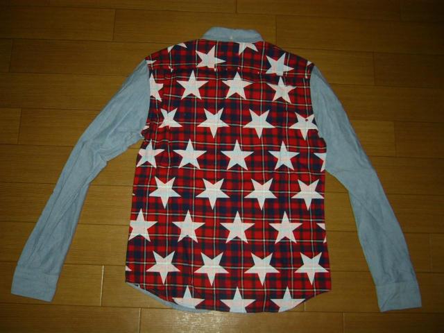 SOPHNET.ソフネット星柄バックパネルBDシャツ S SAX STAR < ブランド  SOPHNET.ソフネット星柄バックパネルBDシャツ S SAX STAR  < ブランドの