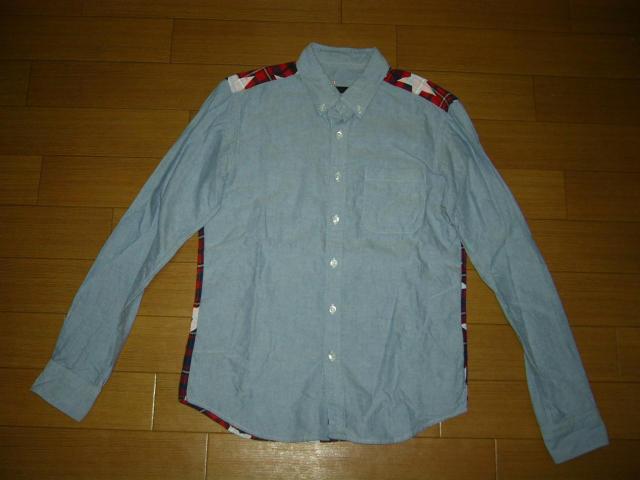 SOPHNET.ソフネット星柄バックパネルBDシャツ S SAX STAR < ブランド  SOPHNET.ソフネット星柄バックパネルBDシャツ S SAX STAR < ブランドの