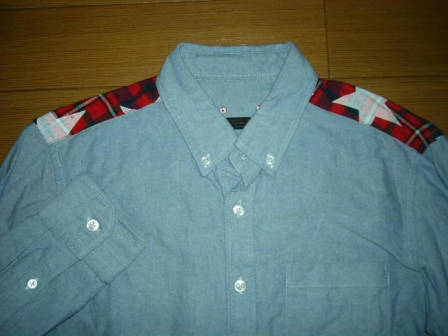 SOPHNET.ソフネット星柄バックパネルBDシャツ S SAX STAR < ブランド  SOPHNET.ソフネット星柄バックパネルBDシャツ S SAX STAR < ブランドの