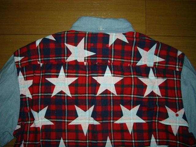 SOPHNET.ソフネット星柄バックパネルBDシャツ S SAX STAR < ブランド  SOPHNET.ソフネット星柄バックパネルBDシャツ S SAX STAR < ブランドの